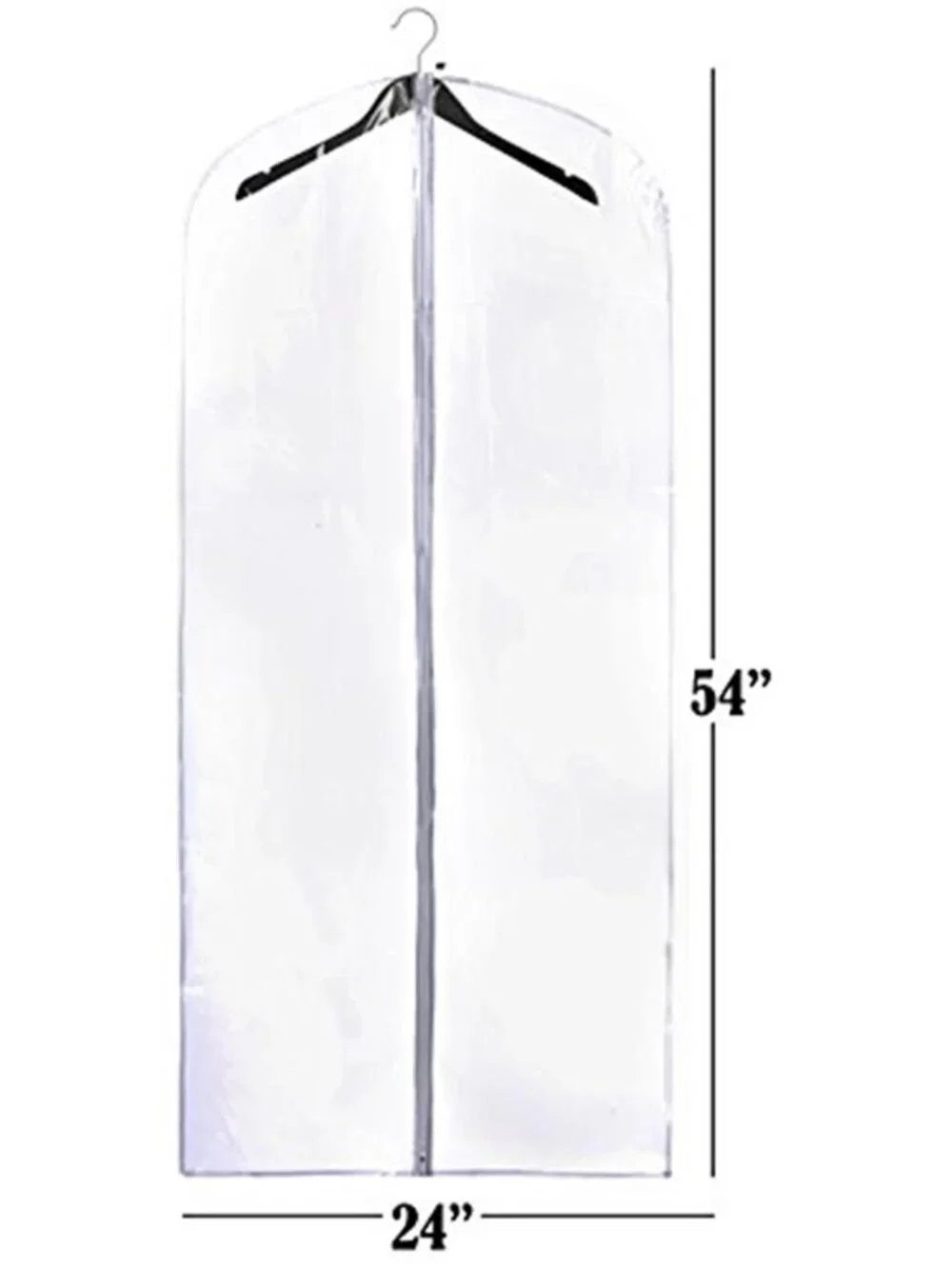 Clear Garment Bags Travel Closet Cover Dress Suit Storage Zipper Protector